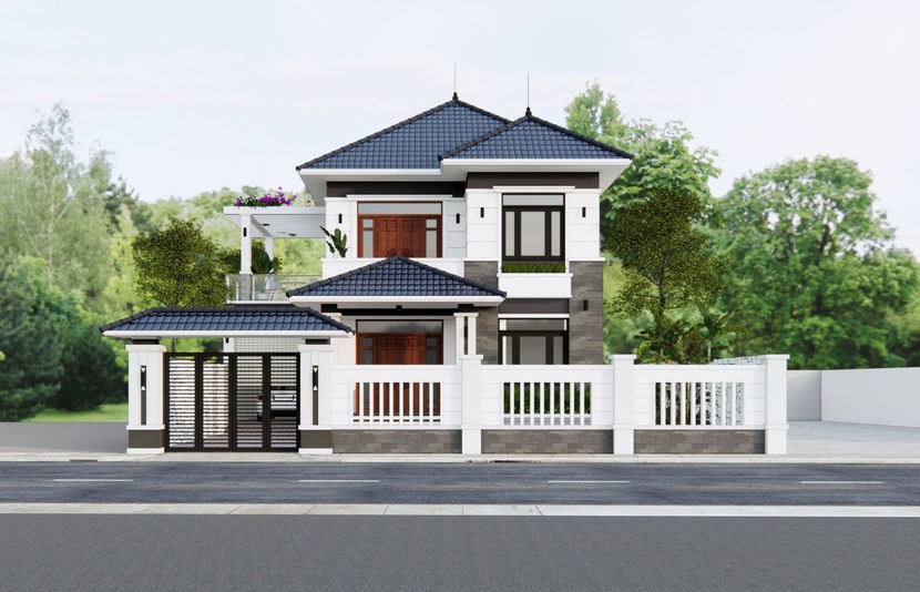 Nhà 2 tầng mái Nhật đẹp với thiết kế hiện đại, mới lạ trong năm 2024- Ảnh 7.