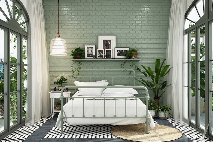 Phòng ngủ màu xanh lá Pastel nhẹ nhàng, dễ thương nhưng vẫn hiện đại- Ảnh 14.