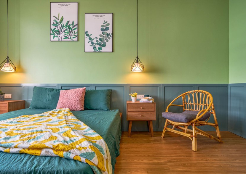 Phòng ngủ màu xanh lá Pastel nhẹ nhàng, dễ thương nhưng vẫn hiện đại- Ảnh 8.