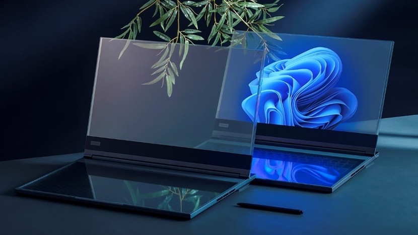 Lenovo trình làng bản concept laptop màn hình trong suốt tại MWC 2024- Ảnh 1.