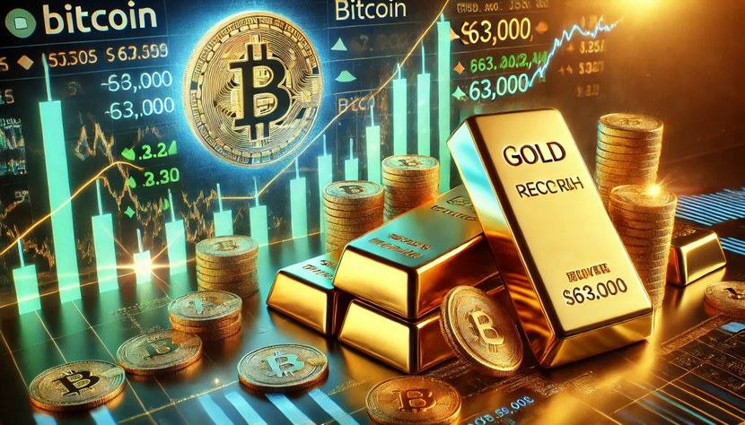 Vàng đạt mức cao kỷ lục khi cảm giác hưng phấn về rủi ro mất dần, Bitcoin củng cố trên 63.000 USD- Ảnh 1.