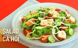 Hướng dẫn làm món salad cá hồi sốt dầu giấm