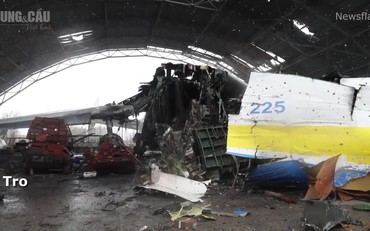 Ukraina bị tàn phá kinh khủng nhìn từ sân bay Gostomel