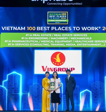 Vingroup thuộc top 10 nơi làm việc tốt nhất Việt Nam năm 2024