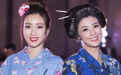 Đỗ Mỹ Linh, Ngọc Hân diện kimono dự sự kiện