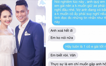 Rộ nghi vấn Bảo Thanh nhắn tin 'mồi chài' diễn viên Việt Anh lúc vợ mang bầu