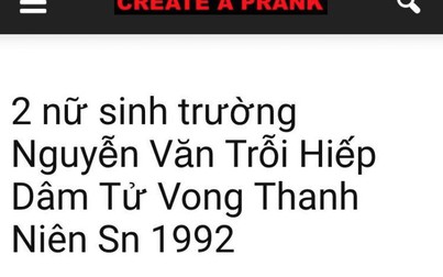 Luật sư vào cuộc tố cáo kẻ bịa đặt hai nữ sinh hiếp dâm thanh niên đến chết