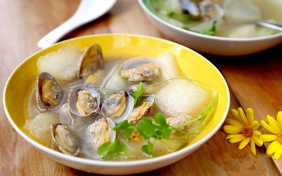 Canh ngao nấu bí ngọt mát ngày hè