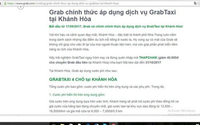 Khánh Hoà 'cấm cửa' Grab taxi