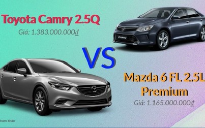 Chọn sedan nào giữa Mazda6 2.5L và Toyota Camry 2.5Q?