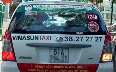 Lãnh đạo Vinasun: Lái xe tự phát, dán khẩu hiệu phản đối Uber, Grab
