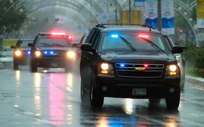 'Quái thú' của Tổng thống Trump lăn bánh trên đường phố Đà Nẵng