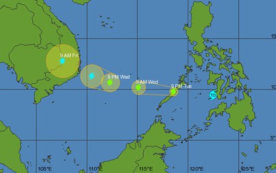 Áp thấp nhiệt đới có khả năng mạnh lên thành bão trên biển Đông