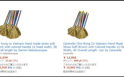 Sau lá chuối, lại đến chổi đót Việt Nam được bán với giá 2,5 triệu ở Nhật!