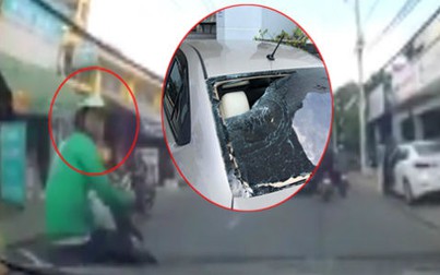 Cảnh tài xế ô tô truy đuổi kẻ đập kính xe gay cấn như phim hành động