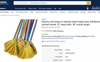 Chổi đót, lá chuối, muỗng dừa... "made in Việt Nam" ngày càng được chú ý trên Amazon