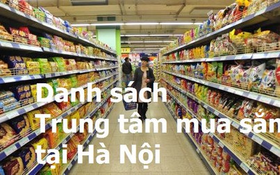 Danh sách Trung tâm mua sắm ở Hà Nội