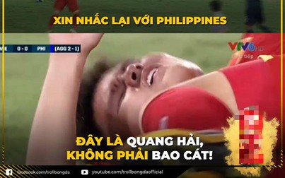 Sau chiến thắng Philippines, ảnh chế "bao cát" Quang Hải tràn ngập mạng xã hội