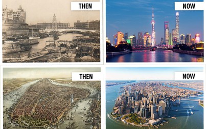Ngạc nhiên về sự phát triển của các thành phố trên thế giới qua ảnh so sánh xưa và nay