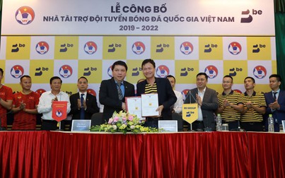 BE Group tài trợ cho đội tuyển bóng đá quốc gia Việt Nam