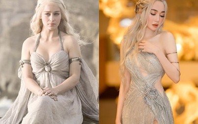 Elly Trần cosplay “Mẹ Rồng” trong Game of Thrones khoe đường cong quyến rũ