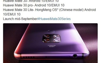 Huawei Mate 30 Lite có thể là smartphone đầu tiên chạy Harmony OS