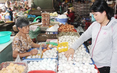Trứng gia cầm tại Hà Nội quay đầu giảm giá