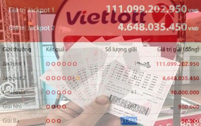 Vietlott 'nổ' Jackpot 1 trị giá 111 tỷ đồng