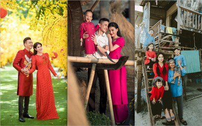 Gia đình nghệ sĩ Việt thay phiên nhau đăng ảnh Tết hạnh phúc
