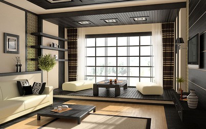 Nội thất "thấp sàn" cho phòng khách hiện đại, ấm cúng kiểu Hàn