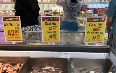 Giá thịt gà giảm mạnh tại siêu thị