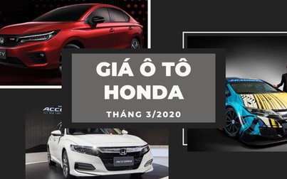 Giá ô tô Honda tháng 3/2020: Honda City tiếp tục hút khách