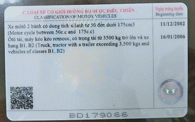 Bằng lái xe sẽ có mã QR tra cứu nhanh dữ liệu về tài xế