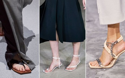 Giày sandal nữ mũi vuông dẫn đầu xu hướng phụ kiện mùa Hè