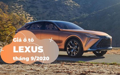 Bảng giá ô tô Lexus mới nhất tháng 9/2020