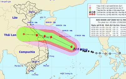 Diễn biến cơn bão số 5: Đang mạnh lên, cách quần đảo Hoàng Sa khoảng 380 km