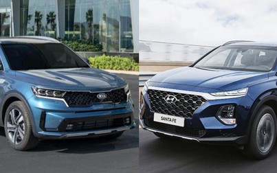 Chênh lệch 100 triệu, chọn Hyundai SantaFe cũ hay Kia Sorento mới ra mắt?