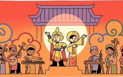 Google Doodle tôn vinh nghệ thuật cải lương nhân ngày Sân khấu Việt Nam