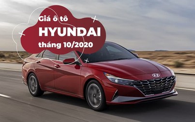 Bảng giá ô tô Hyundai mới nhất tháng 10/2020