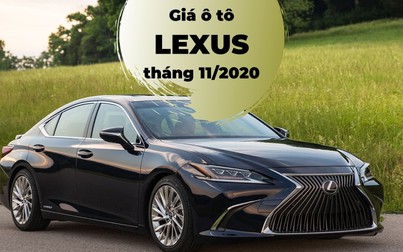 Bảng giá ô tô Lexus mới nhất tháng 11/2020