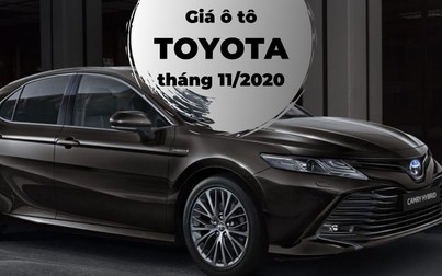 Bảng giá ô tô Toyota mới nhất tháng 11/2020