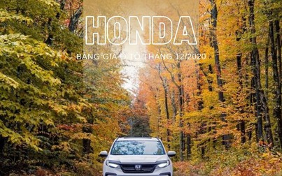 Bảng giá ô tô Honda mới nhất tháng 12/2020