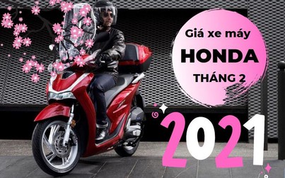 Giá xe máy Honda tháng 2/2021: Tay ga Vision, Air Blade giảm giá