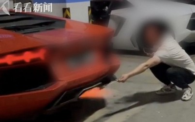 Chủ xe Lamborghini có pha xử lý "đi vào lòng đất" khi dùng lửa từ ống xả của xe để nướng thịt