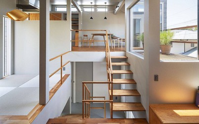 Ngôi nhà nhỏ ở Nhật Bản: Lệch tầng, thiết kế thông minh và đầy sáng tạo về không gian