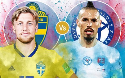 Link xem trực tiếp Thụy Điển vs Slovakia, 20h ngày 18/6