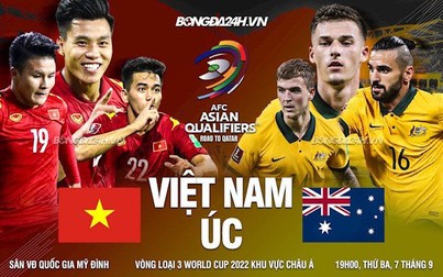 19h hôm nay, tuyển Việt Nam gặp Australia trên sân Mỹ Đình 