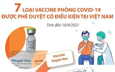  7 loại vaccine phòng COVID-19 được phê duyệt có điều kiện tại Việt Nam