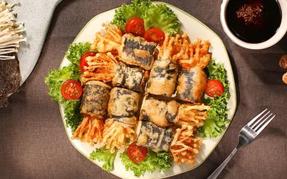 Món ngon mỗi ngày: Rong biển cuộn nấm kim châm

