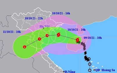 Bão số 7 suy yếu thành ATNĐ đổ bộ Hải Phòng - Thanh Hóa, bão Kompasu di chuyển nhanh